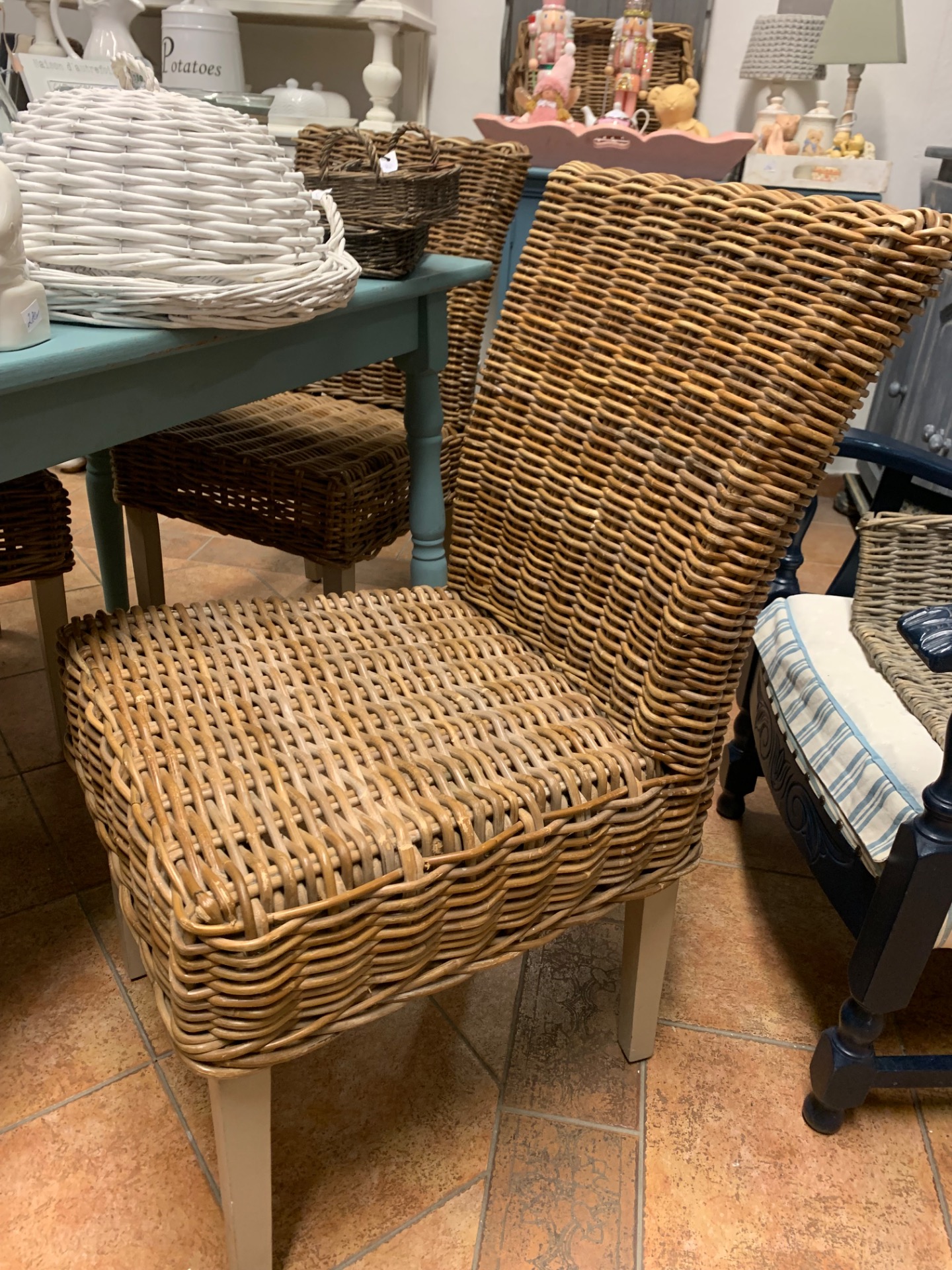 Židle ratan, Cena 1.100,- Kč/ kus,   4 kusy skladem